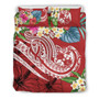 Tonga Polynesian Bedding Set - Summer Plumeria (Red) 3