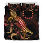 Chuuk Polynesian Bedding Set - Turtle With Blooming Hibiscus Reggae 4