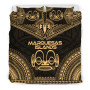 Marquesas Islands Polynesian Chief Duvet Cover Set - Gold Version 3