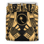 Chuuk States Duvet Cover Set - Gold Tattoo Style 1