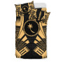 Chuuk States Duvet Cover Set - Gold Tattoo Style 3