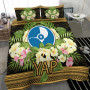 Pohnpei Personalised Bedding Set - Pohnpei Seal Polynesian Patterns Plumeria 5