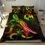 Tonga Polynesian Bedding Set - Turtle With Blooming Hibiscus Reggae 2