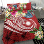Pohnpei Polynesian Bedding Set - Turtle With Blooming Hibiscus Reggae 6