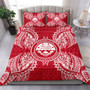 Polynesian Bedding Set - Federated States Of Micronesian Duvet Cover Set Map Red White 1