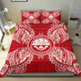 Polynesian Bedding Set - Federated States Of Micronesian Duvet Cover Set Map Red White 2