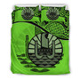 Polynesian Duvet Cover Set - Tahiti Bedding Set Green 2