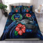 Pohnpei Micronesia Bedding Set - Blue Turtle Hibiscus 1