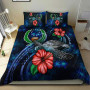 Pohnpei Micronesia Bedding Set - Blue Turtle Hibiscus 2