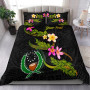 Pohnpei Polynesian Custom Personalised Bedding Set - Plumeria Tribal 1