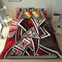 Tonga Polynesian Bedding Set - Tribal Flower Special Pattern Red Color 3