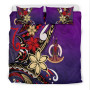 Marshall Islands Bedding Set - Tribal Flower Special Pattern Red Color4