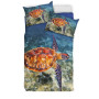 Hawaiian Duvet Cover Set - Hawaii Sea Turtle 03 3