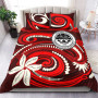 Federated States Of Micronesia Bedding Set - Vortex Style Red Color 1