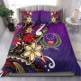 Pohnpei Bedding Set - Tribal Flower With Special Turtles Purple Color 1