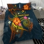 Kosrae Custom Personalised Bedding Set - Humpback Whale With Tropical Flowers (White) 6