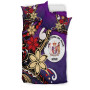 Niue Bedding Set - Tribal Flower With Special Turtles Purple Color 2