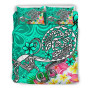 Polynesian Bedding Set - Turtle Plumeria Turquoise Color 3