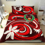 Polynesian Hawaii Personalised Bedding Set - Legend Of Samoa (Red) 5