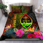 Guam Polynesian Personalised Bedding Set - Hibiscus And Banana Leaves 1