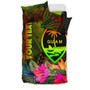 Guam Polynesian Personalised Bedding Set - Hibiscus And Banana Leaves 2