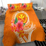 Palau Polynesian Bedding Set - Tribal Flower With Special Turtles Blue Color 6