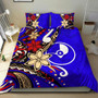 Yap Bedding Set - Tribal Flower With Special Turtles Blue Color 1