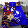 Yap Bedding Set - Tribal Flower With Special Turtles Blue Color 3