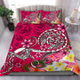 Polynesian Bedding Set - American Samoa Duvet Cover Set Father And Son Red4