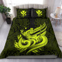 Polynesian Bedding Set - Hawaii Duvet Cover Set Kamehameha King Yellow Color 1