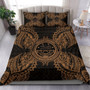 Polynesian Bedding Set - Federated States Of Micronesian Duvet Cover Set Map Gold 1