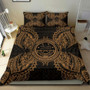 Polynesian Bedding Set - Federated States Of Micronesian Duvet Cover Set Map Gold 2