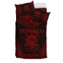 Tuvalu Polynesian Chief Duvet Cover Set - Red Version 2