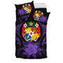 Tonga Duvet Cover Set - Tonga Coat Of Arms & Purple Hibiscus 3