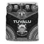 Tuvalu Polynesian Chief Duvet Cover Set - Black Version 1