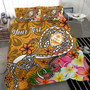 [Custom Personalised] Samoa Bedding Set- Humpback Whale With Tropical Flowers (Yellow) 6