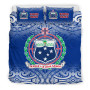 Samoa Custom Personalised Duvet Cover Set - Polynesian Fog Blue 1