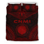 Northern Mariana Islands Polynesian Chief Duvet Cover Set - Red Version 1