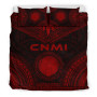 Northern Mariana Islands Polynesian Chief Duvet Cover Set - Red Version 3