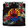 Tahiti Duvet Cover Set - Tahiti Flag Hibiscus 1