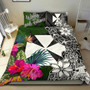 Wallis And Futuna Bedding Set - Turtle Plumeria Banana Leaf 1