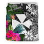 Wallis And Futuna Bedding Set - Turtle Plumeria Banana Leaf 3