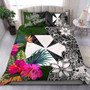 Papua New Guinea Bedding Set - Flowers Tropical With Sea Animals 5