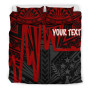 Papua New Guinea Bedding Set - Red Shark Polynesian Tattoo 6