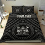 Fiji Personalised Bedding Set - Fiji Seal With Polynesian Tattoo Style ( Black) 3