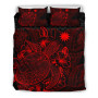 Polynesian Bedding Set - Nauru Duvet Cover Set Red Color 2