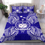 Polynesian Bedding Set - Samoa Duvet Cover Set Map Blue 1