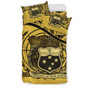 Samoa Duvet Cover Set - Special Grunge Samoa Flag Coat Of Arms Yellow 3