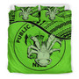 Polynesian Duvet Cover Set - Niue Bedding Set Green 1