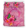 Fiji Polynesian Bedding Set - Turtle With Blooming Hibiscus Gold 4